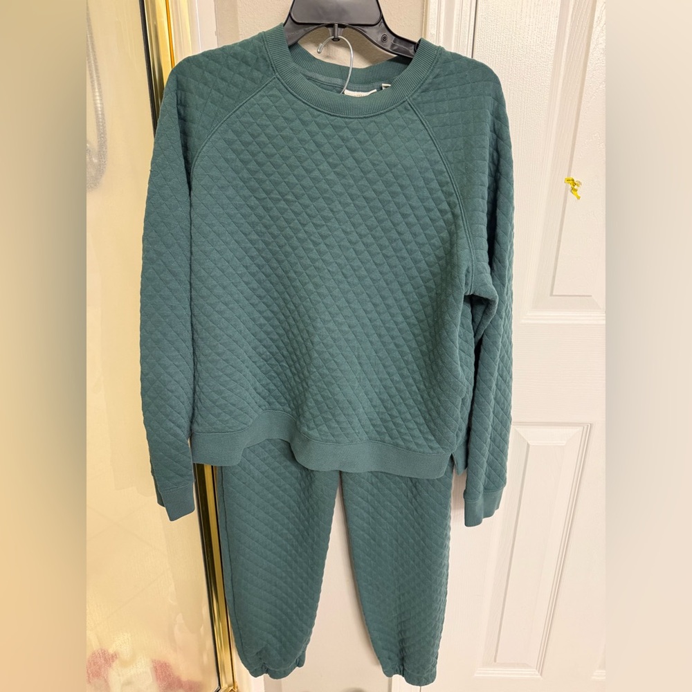 Quilted Green Pajama Set